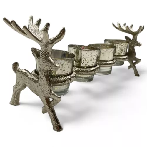 Rentier 4 Teelichthalter 33x11,5x14cm