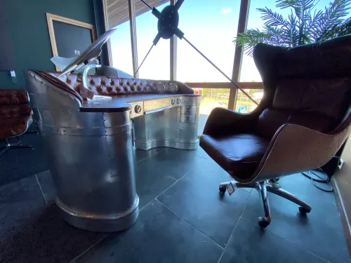 Flugzeug Schreibtisch Eddison 185x86,5x100cm