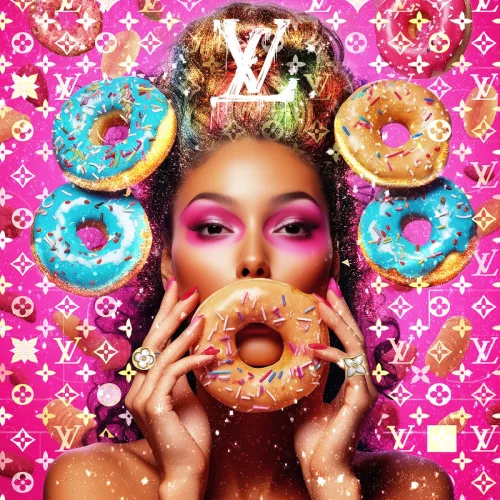 Donut Dame 80x80cm
