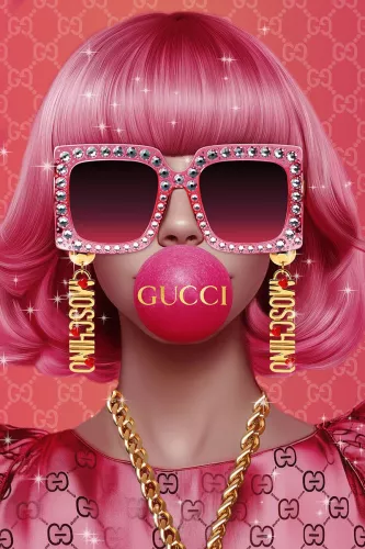 Lady Bubblegum Gummi 80x120cm