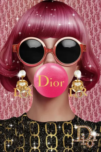 Lady Bubblegum DIO 80x120cm