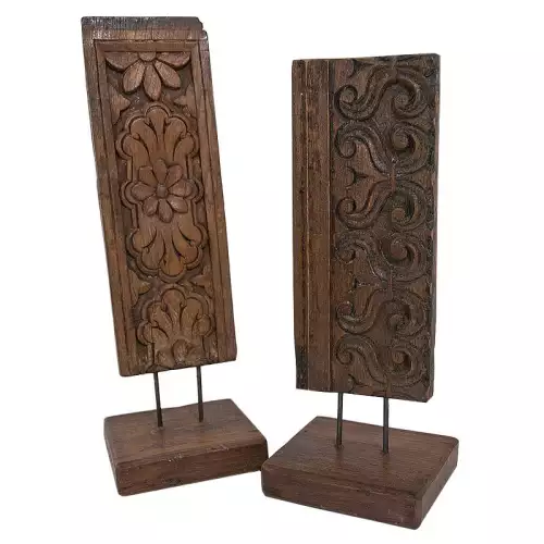 Statue/Skulptur 13x13x46cm Schnitzerei