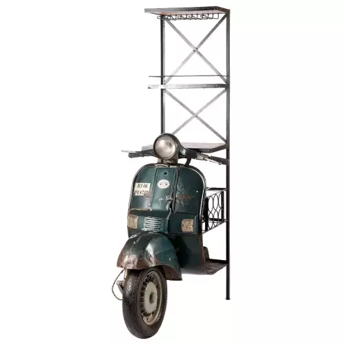 Weinregal 70x105x185cm Scooter Vintage Retro