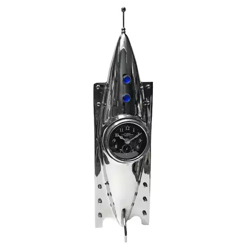 Tischuhr 12x13x48cm Rakete