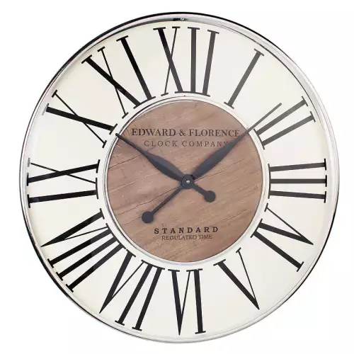 Wanduhr 51x6x51cm (Holzlaminat) Led
