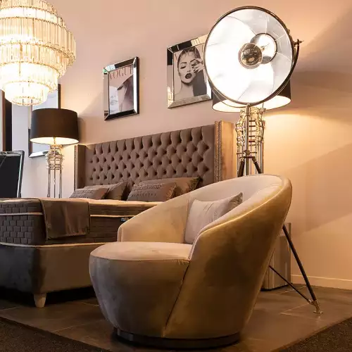 Hazenkamp Fachhändler Stehleuchte Montezuma schwarz silber Studio (112525)