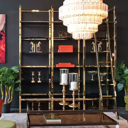 Kabinett Marlboro 223x45x245cm Schwarz Glas