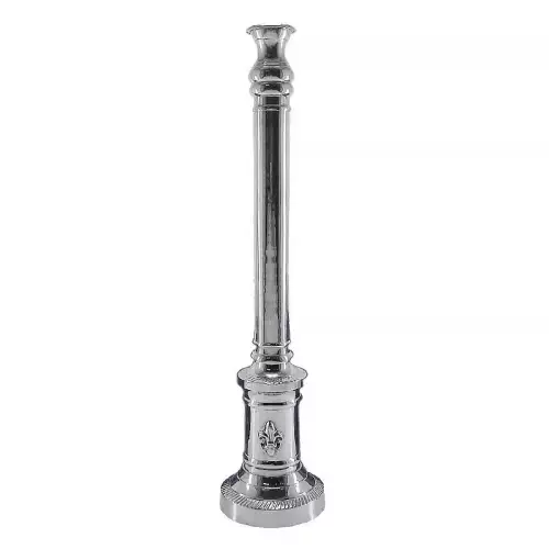 Kerzenhalter 11x11x48cm Lily Medium silber