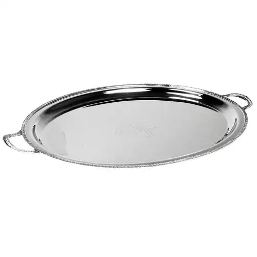 Tablett 61x36x4cm Oval mit Griff