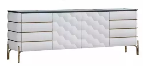 Nirvana Sideboard ohne Spiegel weiß und gold