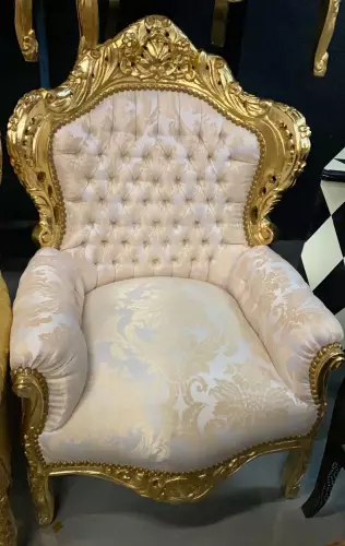 F30 Barocksessel gold / creme