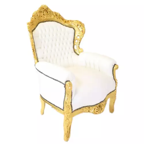 F30 Barocksessel gold / Weiss