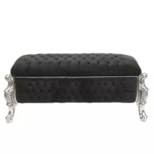 F30 Barockbank  silber / schwarz