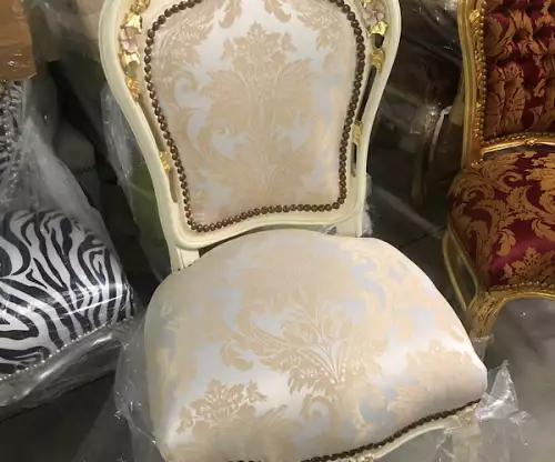 Barockstuhl St 5 Creme-gold