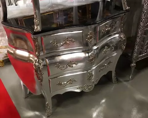 Barock Kommode  silber