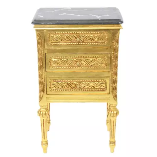 Barock Kommode Alexia  Gold/schwarz