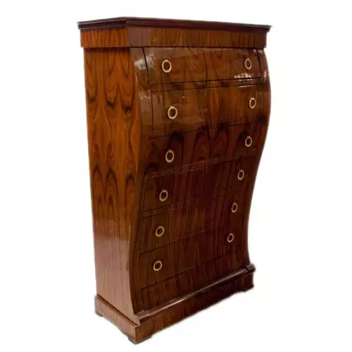 Art-Deco Schubladen- Kommode Nussbaum