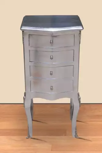 rolandk-wohnen Barock Kommode silber (SV1993)