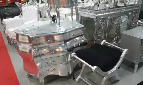 Barock Kommode  silber 110