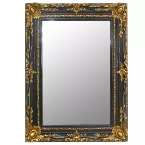 Barock  Spiegel Blondelle schwarz-gold