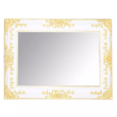 Barock  Spiegel Blondelle weiss-gold