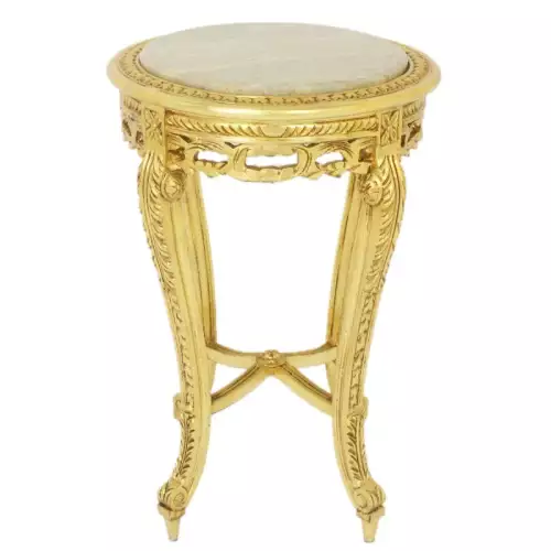 Barock Beistelltisch gold/creme