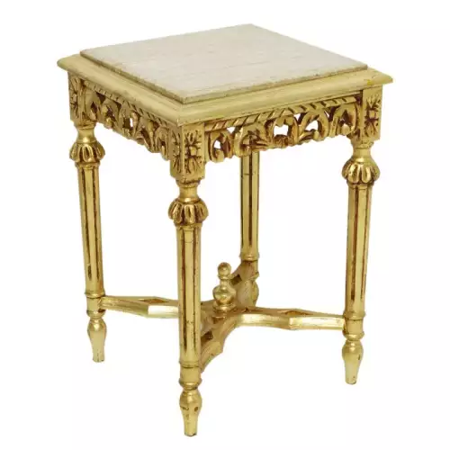 Barock Beistelltisch gold/creme