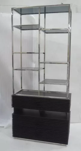 Rack Cabinet Milano 98x43x221cm with clear glass