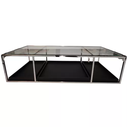 Coffee Table Milano 160x80x40cm With Clear Glass
