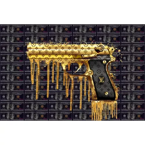 Dripping Gun 120x80cm