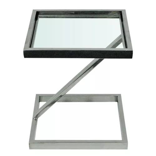 Beistelltisch Hadlee 45x45x51cm mit Klarglas